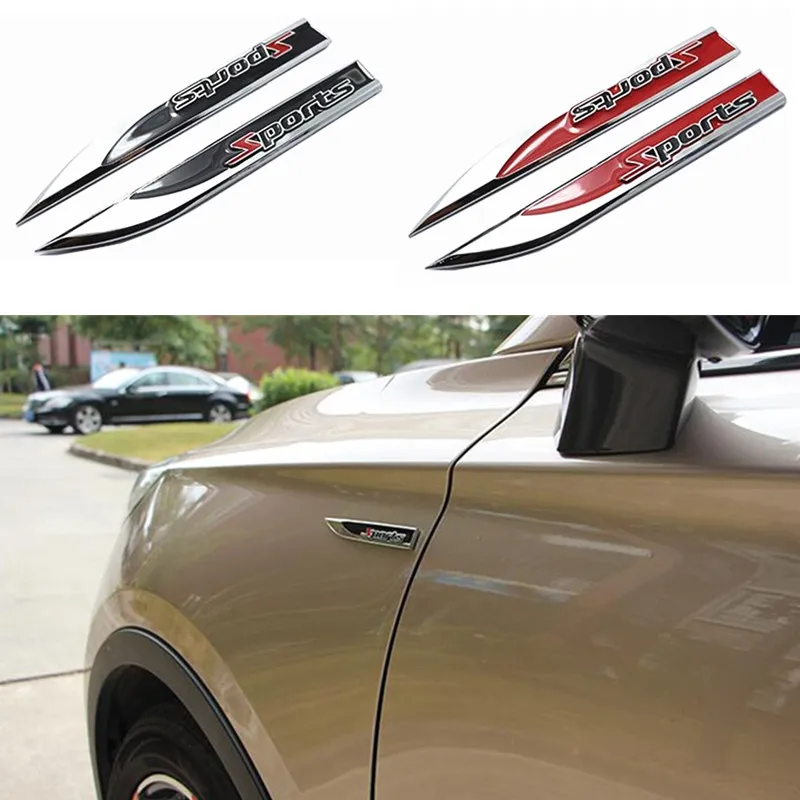 

3D Car Styling Side Wing Badge Emblem Car Sticker For Ford Focus Kuga Fiesta Ecosport Mondeo Escape Explorer Edge Mustang Fusion