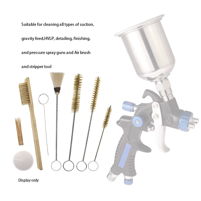 12 Piece Spray Gun Cleaning Kit Airbrush Washing Complete Cleaning Set for Air Paint and Other Air Tools Tubes Bottles