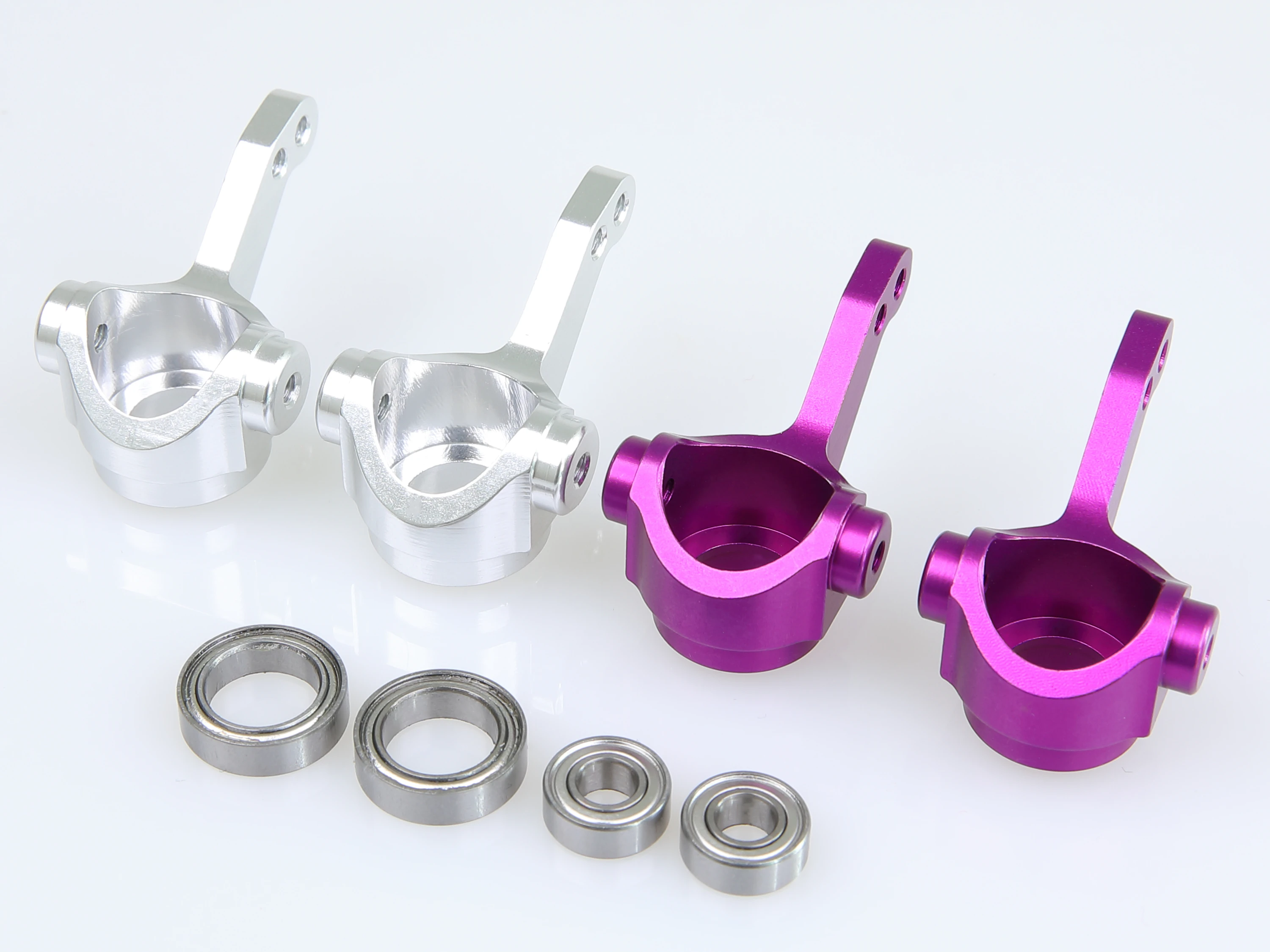 GTB CNC Aluminum Alloy Front Steering Cup C Hubs for HPI MT2 RS4 3 evo nitro  ( Silver, Purple )