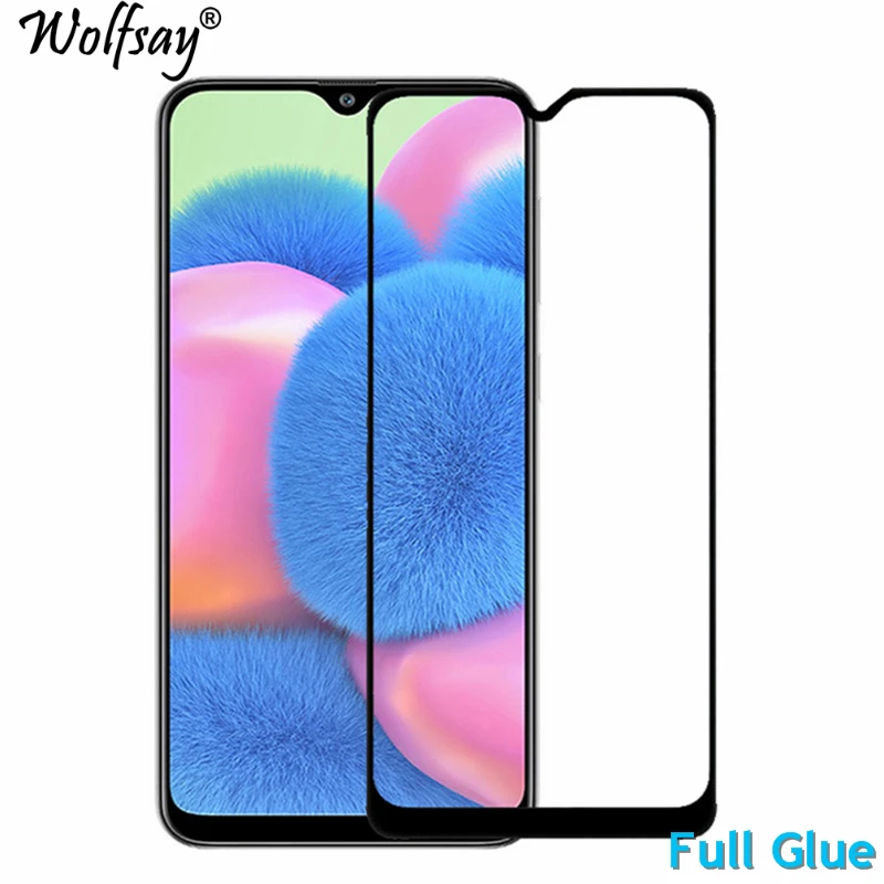 

2PCS Full Glue Screen Protector For Samsung Galaxy A20S Tempered Glass Full Cover for Samsung A20S A207F/DS 9H 2.5D Premium Film