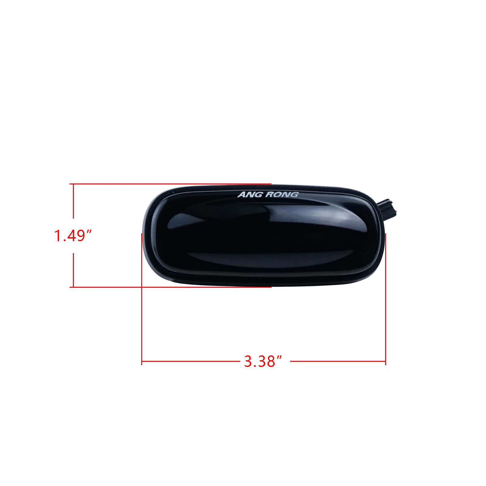 ANGRONG 1 Pair For Land Rover Defender 90 Discovery 2 Amber Dynamic LED Side Marker Indicator Repeater Light Black Lens