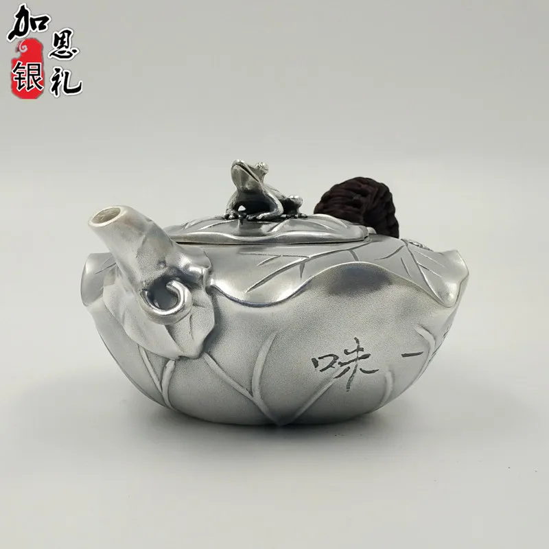 Teapot, handle teapot, silver teapot, hot water teapot, 150 ml water, kung fu tea set.