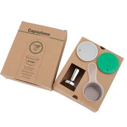 Capsulone/스테인레스 스틸 금속 우유 거품 캡슐 돌체 구스토 커피 머신과 호환 가능 리필 가능 재사용 가능 캡슐