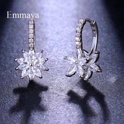 Emmaya Fascinating New Earring For Female Double Layer Cubic Zircon Multicolor Choice Charming Jewelry Fashion Statement