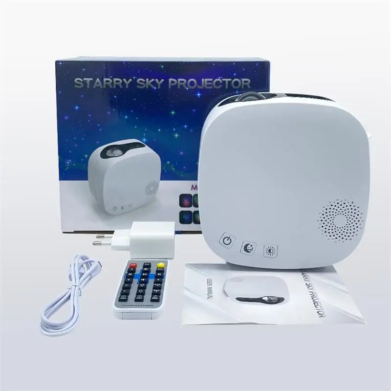 Starry Sky Night Light Projector Bluetooth Speaker LED Nightlight Galaxy Star Light Projector Children\'s Veilleuse