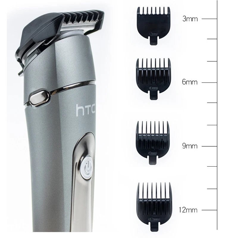 AIKIN htc 10 in 1 Multifunction Hair Trimmer Kit Rechargeable Hair Clipper/Nose Trimmer/Shaver Two Colors