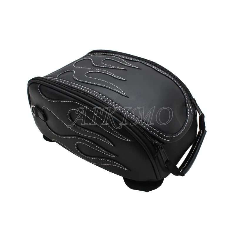 Motorcycle PU Leather Waterproof Oil Fuel Tank Magnetic Travel Bag for Honda CM500 Yamaha Suzuki Harley Sportster BMW