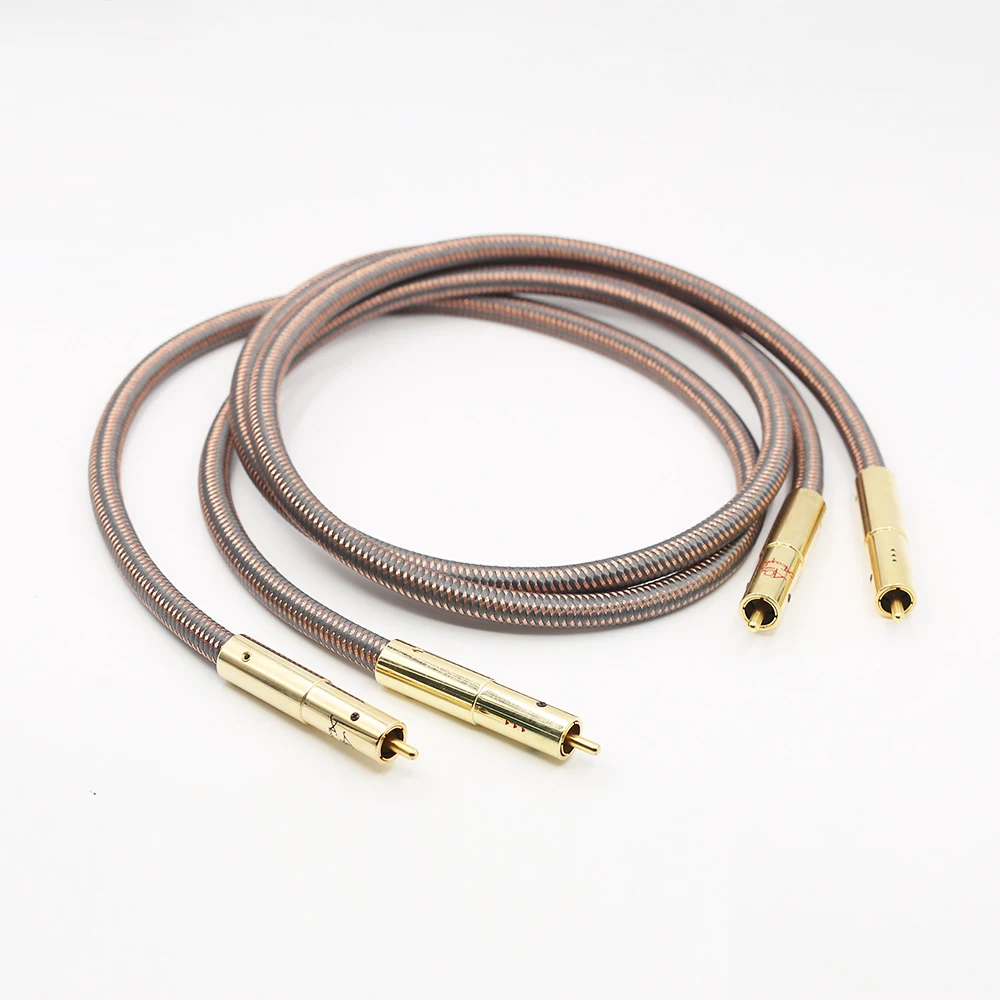 High Quality Hifi RCA Cable Accuphase 40th Anniversary Edition RCA Interconnect Audio Cable Gold plated plug