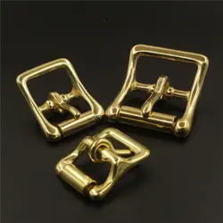 Solid Brass roller buckle single pin Middle center bar buckle for leather craft bag belt strap halter harness