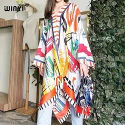 New fashion V-neck Loose Style Silk Kaftan long dresses Middle East Evening party Summer Silk dress African dress for women