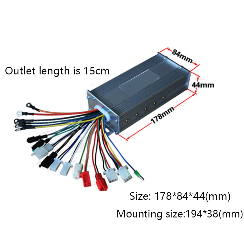 High Power 800W 1000W Brushless Electric Bicycle Scooter Motor Controller with Reverse Function