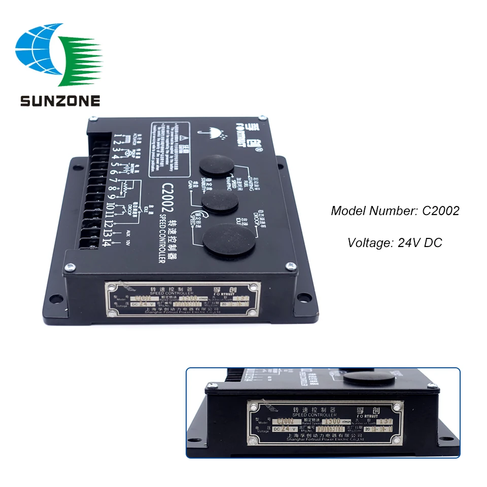 Imagem -03 - Forconfiança Controlador de Velocidade C2002 Regulador de Velocidade Placa de Controle para Grupo Eletrogente Peças para Gerador