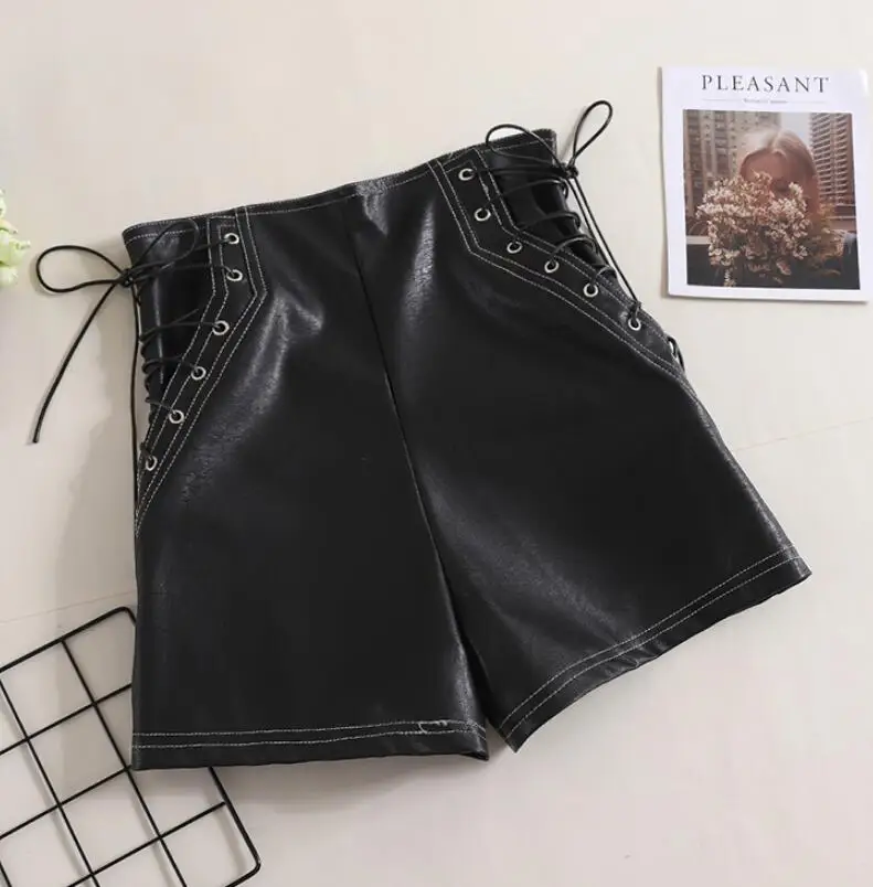 

2020 New Fashion High Waist Shorts Vintage Slim Slit High quality Short Sexy Black Women's Shorts Summer