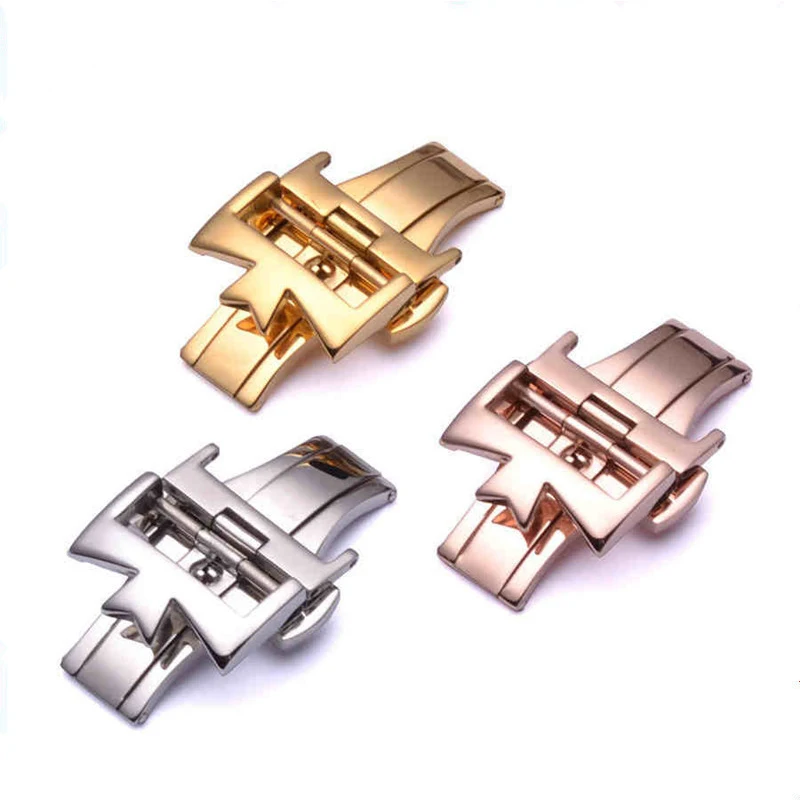 

Watch Accessories for Vacheron Constantin Stainless Steel Double Press Butterfly Buckle Stainless Steel Folding Buckle 18mm 20mm