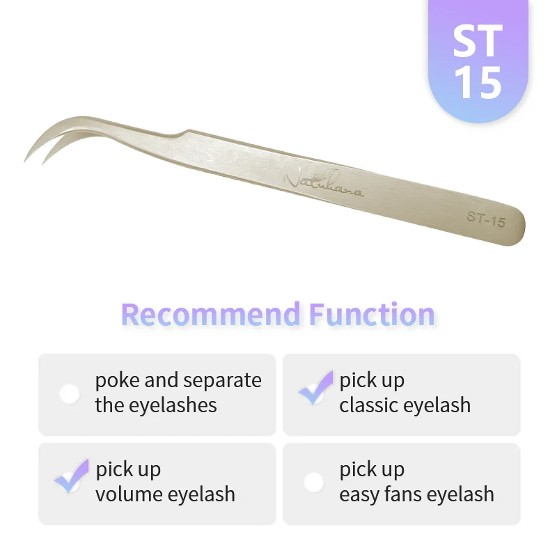 NATUHANA Antistatische gerade Wimpernverlängerungspinzette, industrielle Präzision, gebogene gerade Wimpern-Augenbrauenpinzette, Make-up-Tools