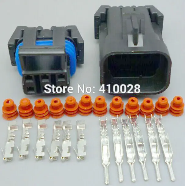 worldgolden 5/30/100sets 6 Pin male&female Auto plug connector,Car waterproof Electrical connector 12124107  12052848