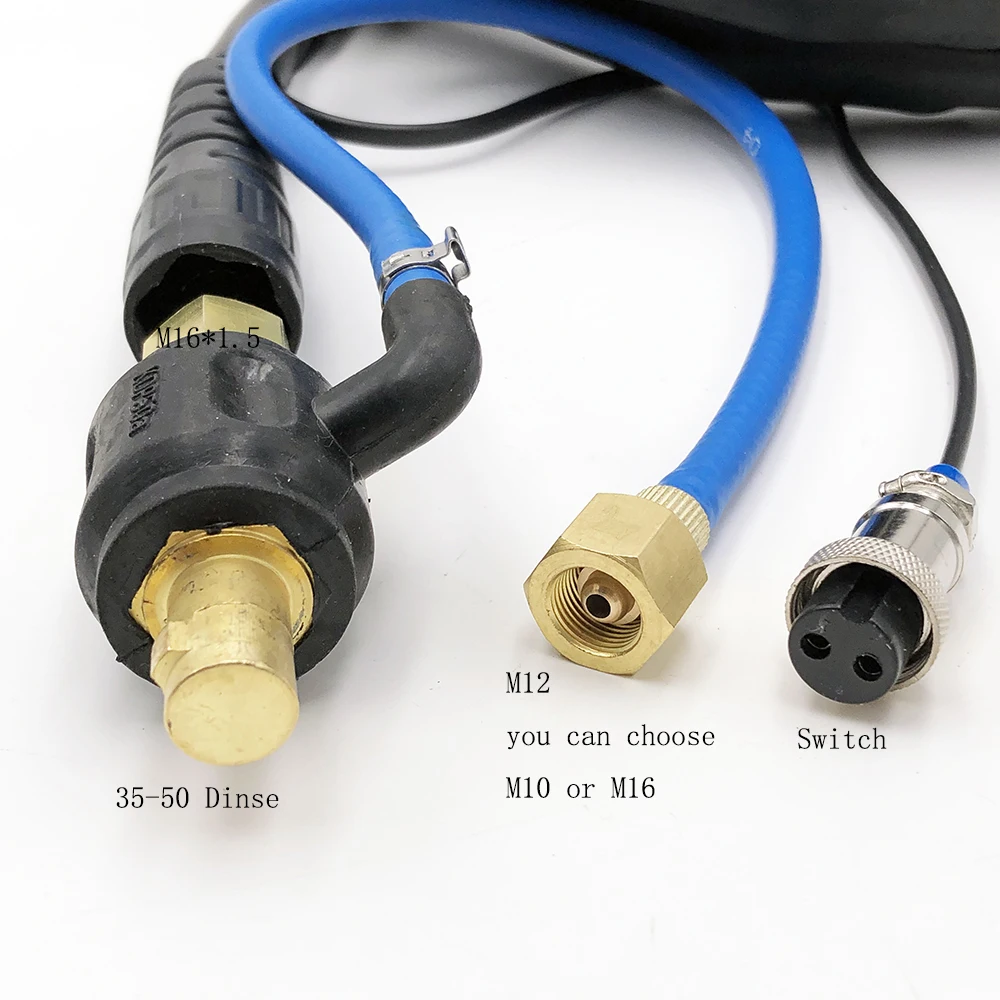 DKJ35-50 Dinse  Adaptor Quick Connector With Complete 4M Blue Head Body tig wp9 TIG-9 WP-9 WP9 TIG Welding Torch