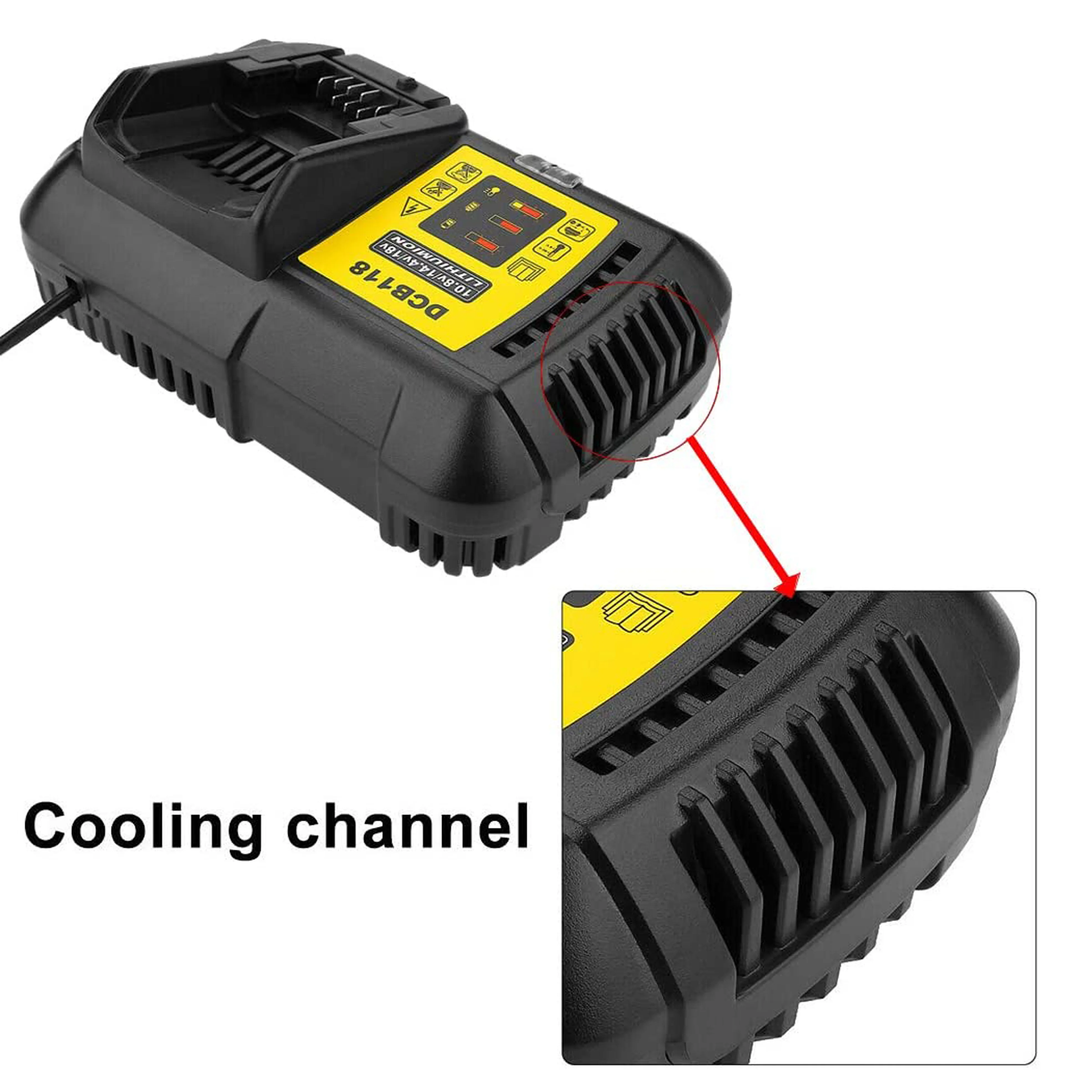 Per Dewalt Li-Ion Battery Charger 10V 12V 14.4V 18V 4.5A Per DCD710 DCF610 DCS310 DCF88 DCG412L2 DCB112/118