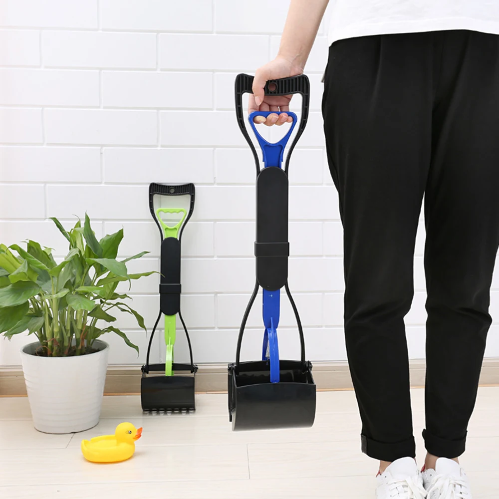 Portable Pet Long Handle Animal Dog Poop Pooper Cleaner Scooper Scoop Shovel Pick Up Waste Picker Outdoor Cleaning Tools