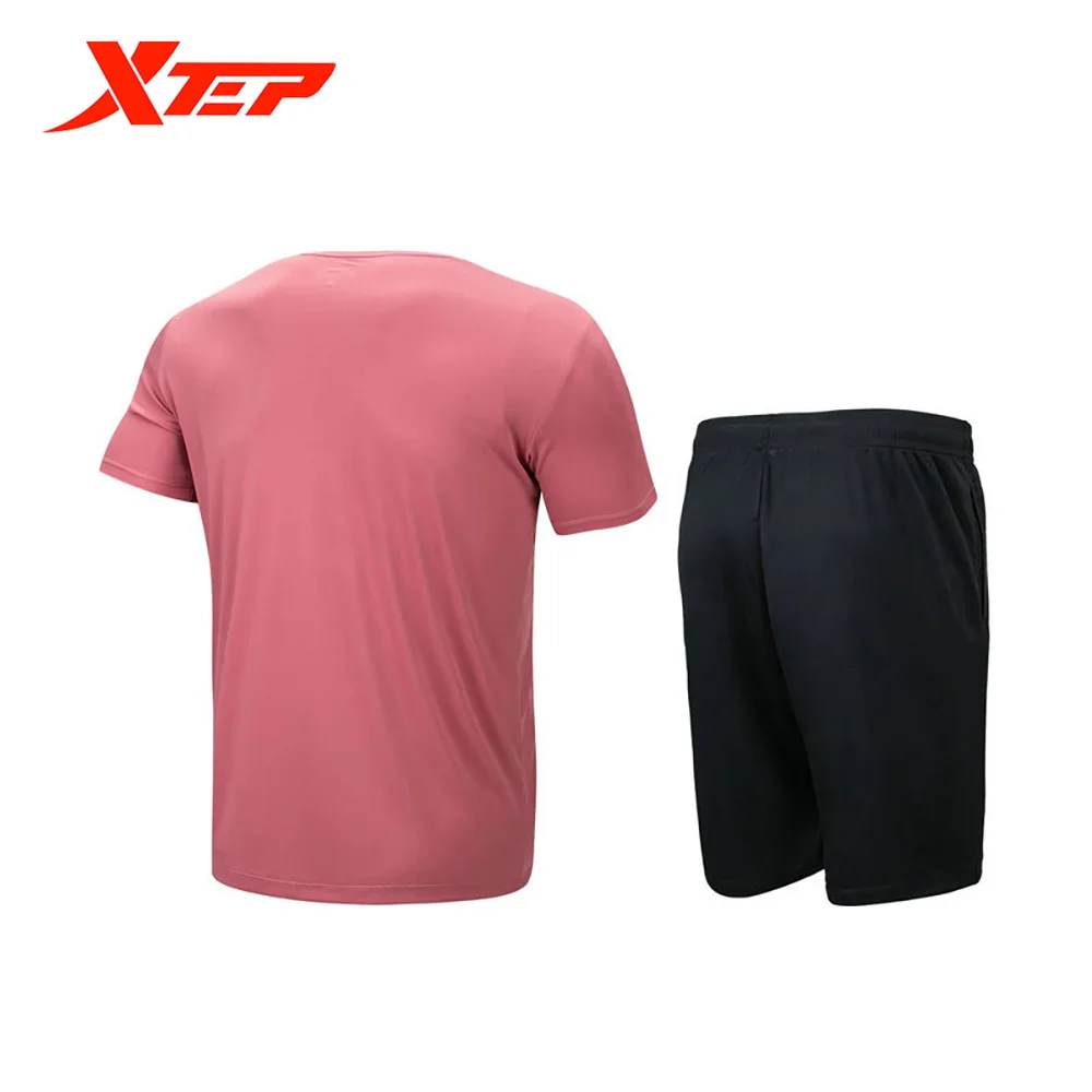 Xtep Summer Sports Set Men\'s Basketball Running Short And T-Shirt  Fitness Quick-drying Comfortable Sportswear 879229410252