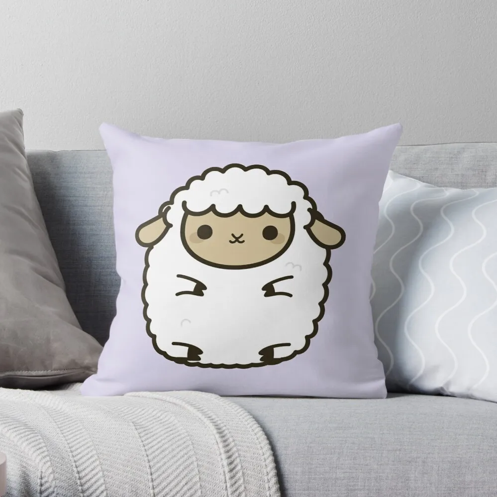 Cute Lamb Throw Pillow Pillowcase Cushion Cover Home Decorative Sofa Pillow Cover Cushion Cover 40x40cm 45x45cm