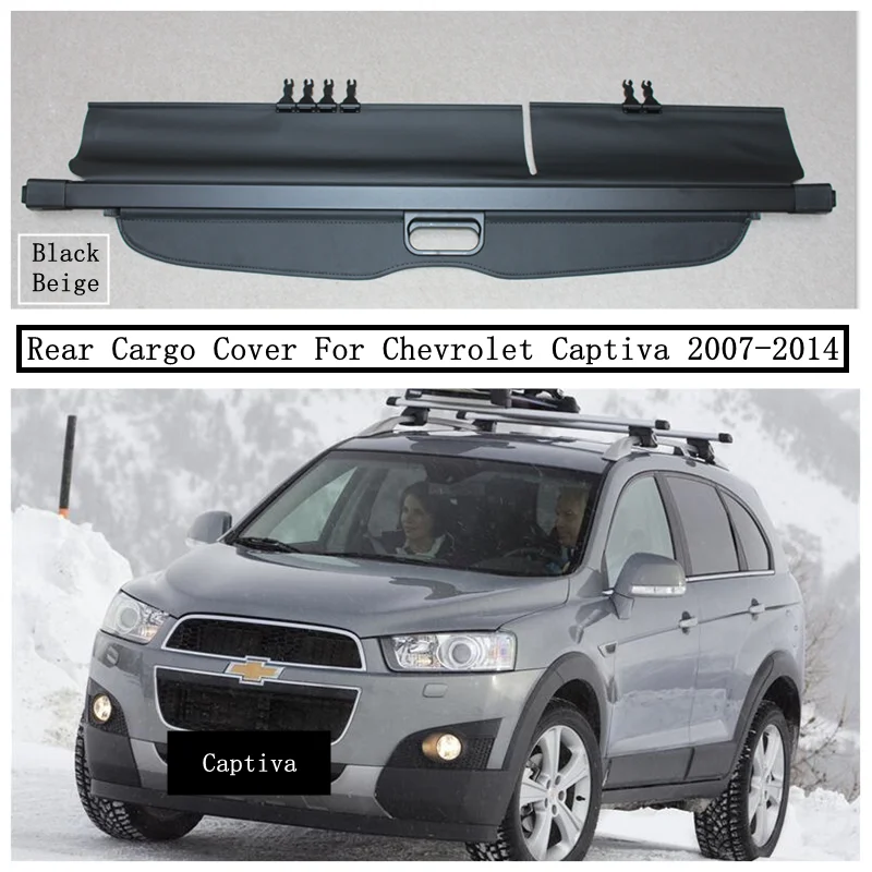 

Rear Cargo Cover For Chevrolet Captiva 2007-2014 Privacy Trunk Screen Security Shield Shade High Quality Auto Accessories