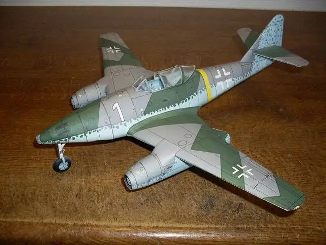 1:33 Scale Messerschmitt Me-262 A-1a Schwalbe DIY Handcraft PAPER MODEL KIT Puzzles Handmade Toy DIY