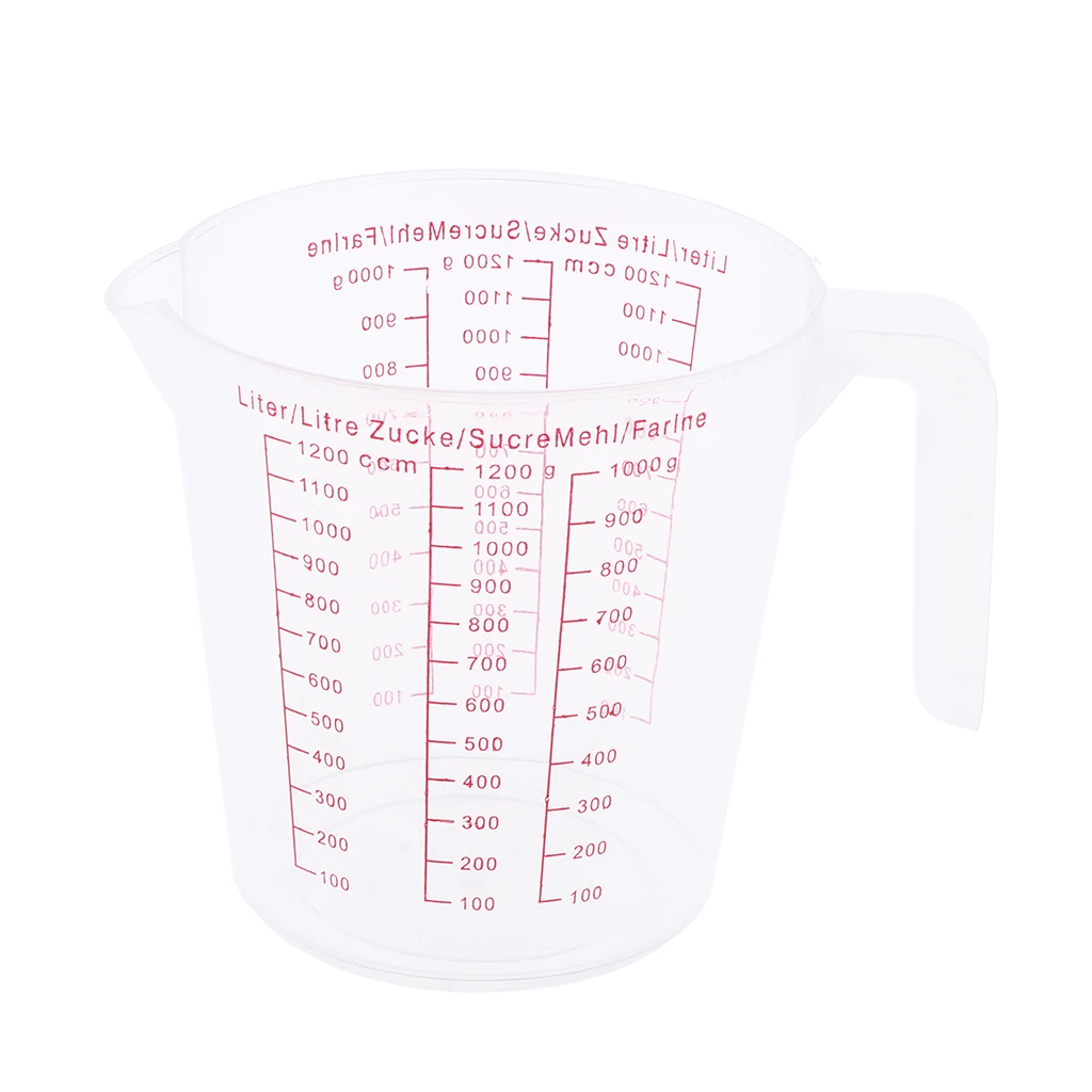 1200 ml Measuring Cup Plastic Graduated Liquid Measuring Cups Cooking Baking Measuring Tool