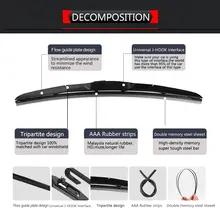 Universal U Hook Windshield Wiper Blades 14-26 Inches #3