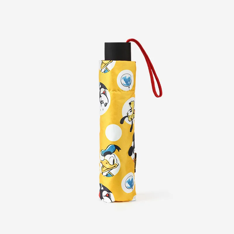 Disney Cartoon Yellow Donald Duck Children kids umbrella Folding Umbrella Student Sunscreen Skid Outdoor Children Umbrella gift