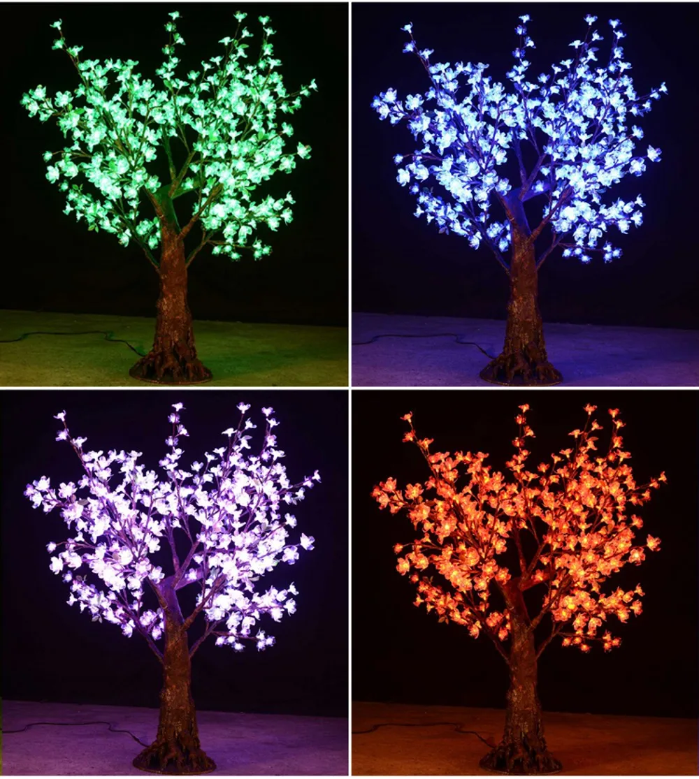 New Outdoor RGB color LED Cherry Blossom Christmas Tree lamp 1.5M 432 led bulds Xmas tree Light for home Festival Decor