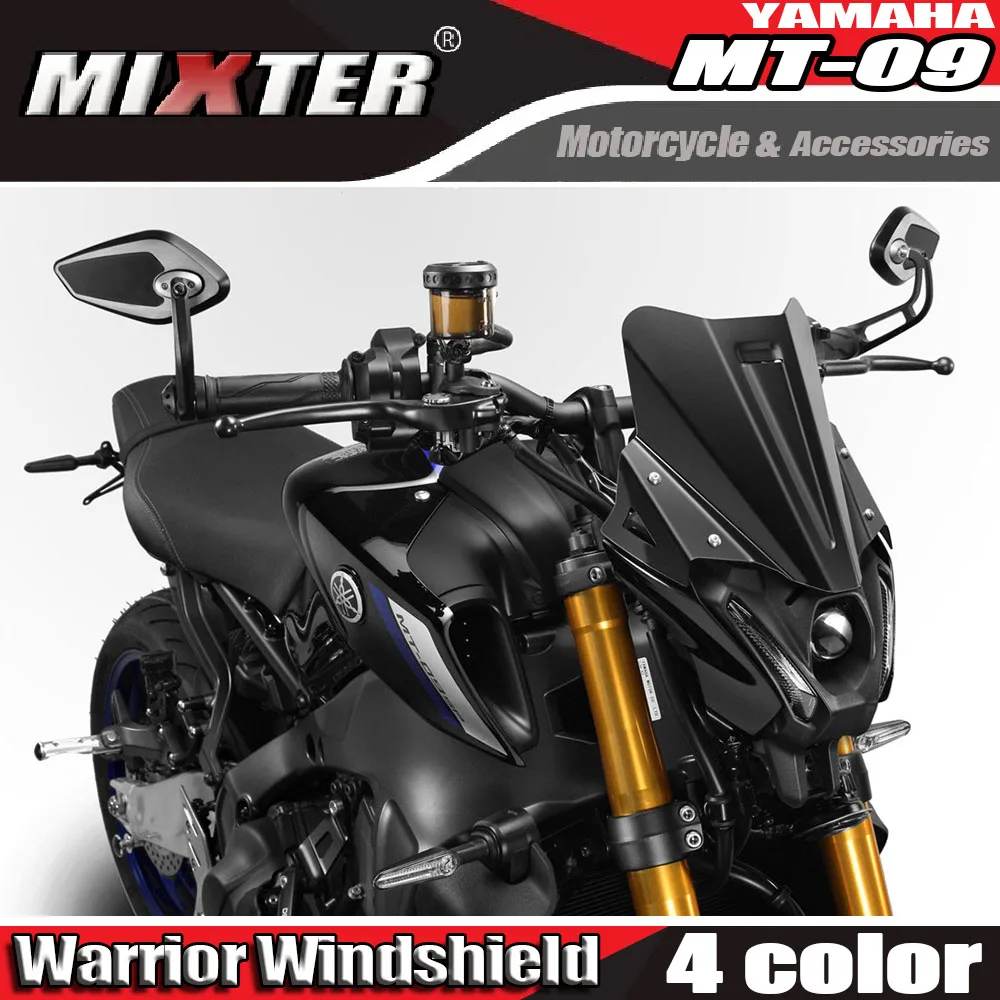 For YAMAHA MT-09 MT09 2021 2022 MT 09 Motorcycle Accessories Aluminum Touring Sports Warrior Windshield Windscreen Kit Deflector