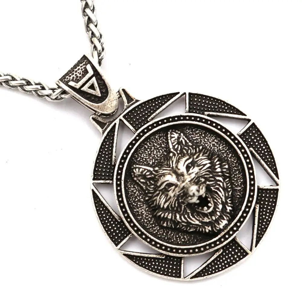 Viking Jewelry Valknut Wolf Amulet Bear Pendant Slavic Veles Symbol Necklace Men Talisman pagan Jewlery Accesorios Mujer