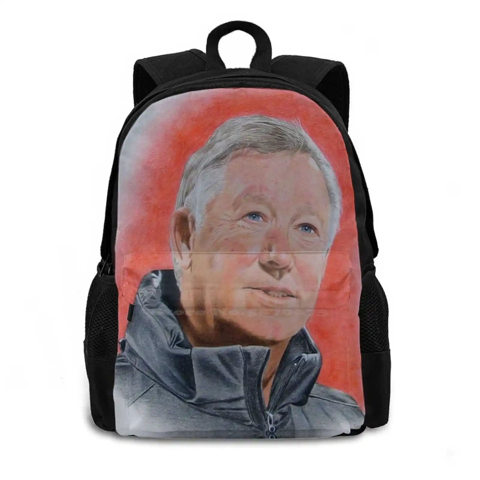 That Man In Red.. Large Capacity School Backpack Laptop Travel Bags Alex Ferguson Gary Fernandez