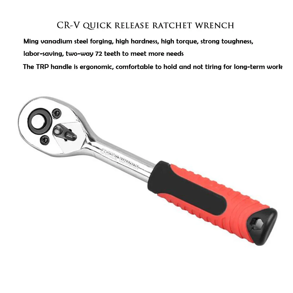 Car Repair Tool 46 PCS 1/4-Inch Socket Set Car Repair Tool Ratchet Torque Wrench Combo Tools Kit Auto Repairing Tool Set