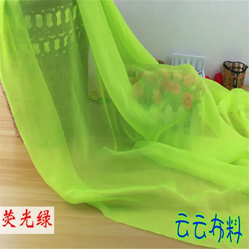 lining fabric for chiffon dress 100d Chiffon Plain Georgette Fabric Woven Polyester Tulle Dress Garment Lining Fabric