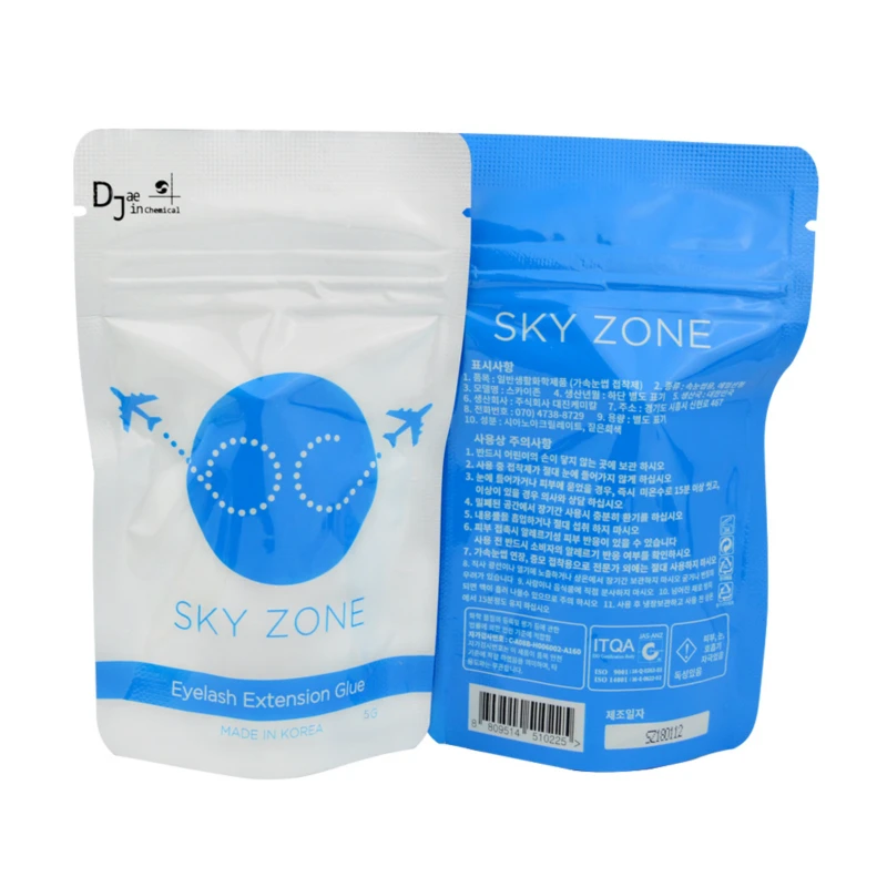 1 Bottle Korea Original 5ml Sky Zone Glue 1-2s Fast Drying 50 Days Long Lasting Fastest Strongest Eyelash Extension Glue