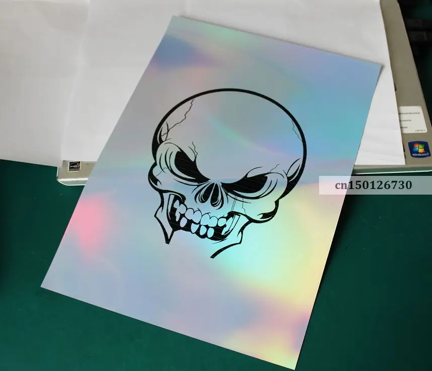 Size A4 Printable Self Adhesive Holographic Silver Color Label Sticker Film For Inkjet Printer