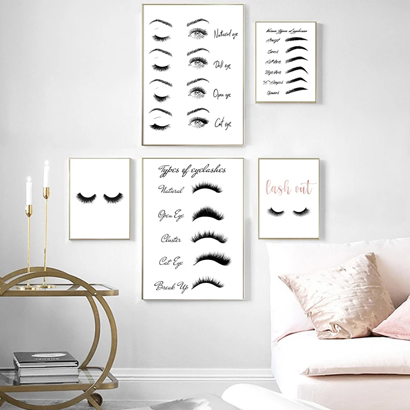 Lash Specialist Definition Canvas Prints Brow Specialist Quotes Poster Eyelash Eyebrow Beauty Salon Wall Art Painting Decor