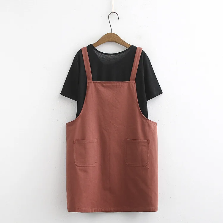 Summer 2022 New Suit Korean Version of Summer Dress Simple Two-piece Dress  Kitchen Apron Garden Apron