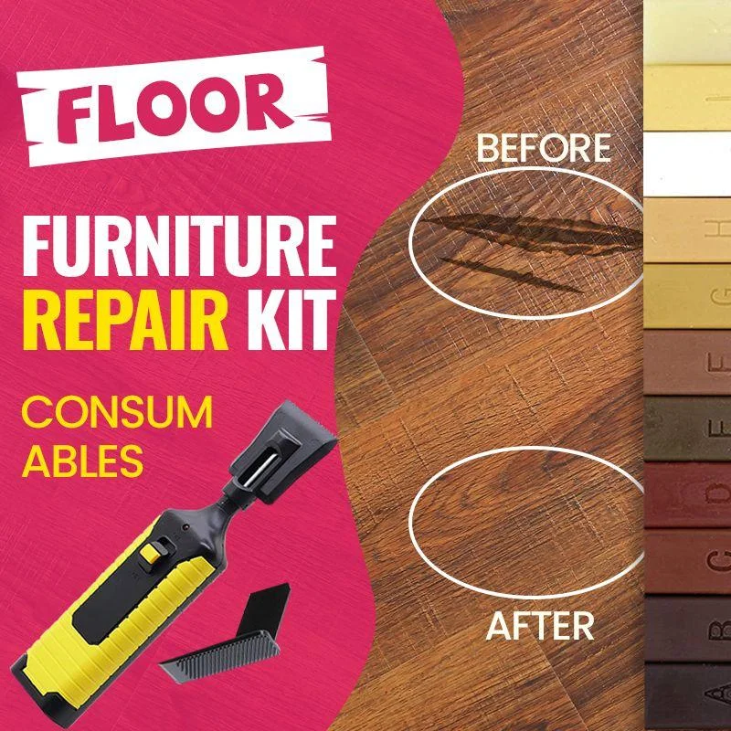 Kit de reparación de muebles de suelo Manual DIY, consumibles, juego de herramientas de reparación de arañazos para hogares, suelos de madera,