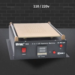 UYUE 968 14 pollici built-in Air Dual Pump Vacuum Pump LCD Separator Screen Repair per IPad/Samsung Tablet Repair Machine Kit