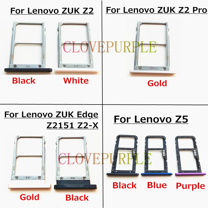 Adaptateur de support de fente de plateau de carte SIM pour Lenovo ZUK Z2 Pro Z2-X Z2151 Z5 pièces de rechange de téléphone