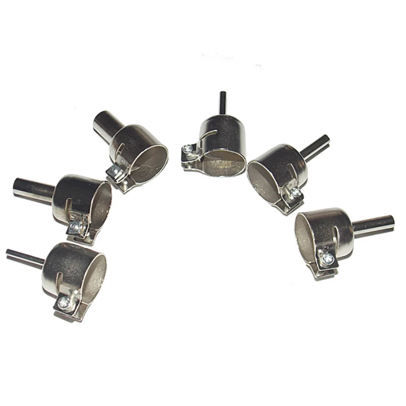 8Pcs Aluminum Alloy 8Pcs Universal Meatal Heat Gun Resisting Nozzles Hot Air Guns Silver 3/4/5/6/7/8/10/12 mm