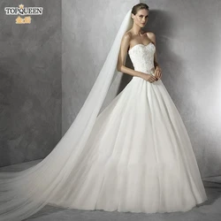 TOPQUEEN V30 Real Photos Long 3M Cathedral Bridal Veil White Ivory Wedding Tulle With Hair Comb for Women Marriage Banquet
