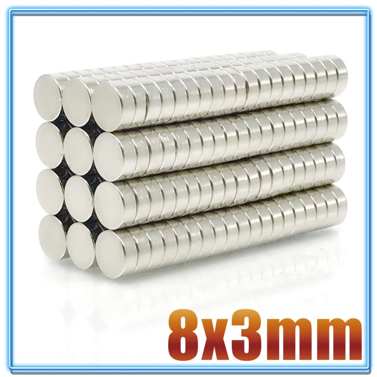 10/20/50PCS 8x3mm magneti in terre Rare diametro 8x3mm piccolo magnete rotondo 8mm x 3mm magneti permanenti al neodimio D8 * 3mm