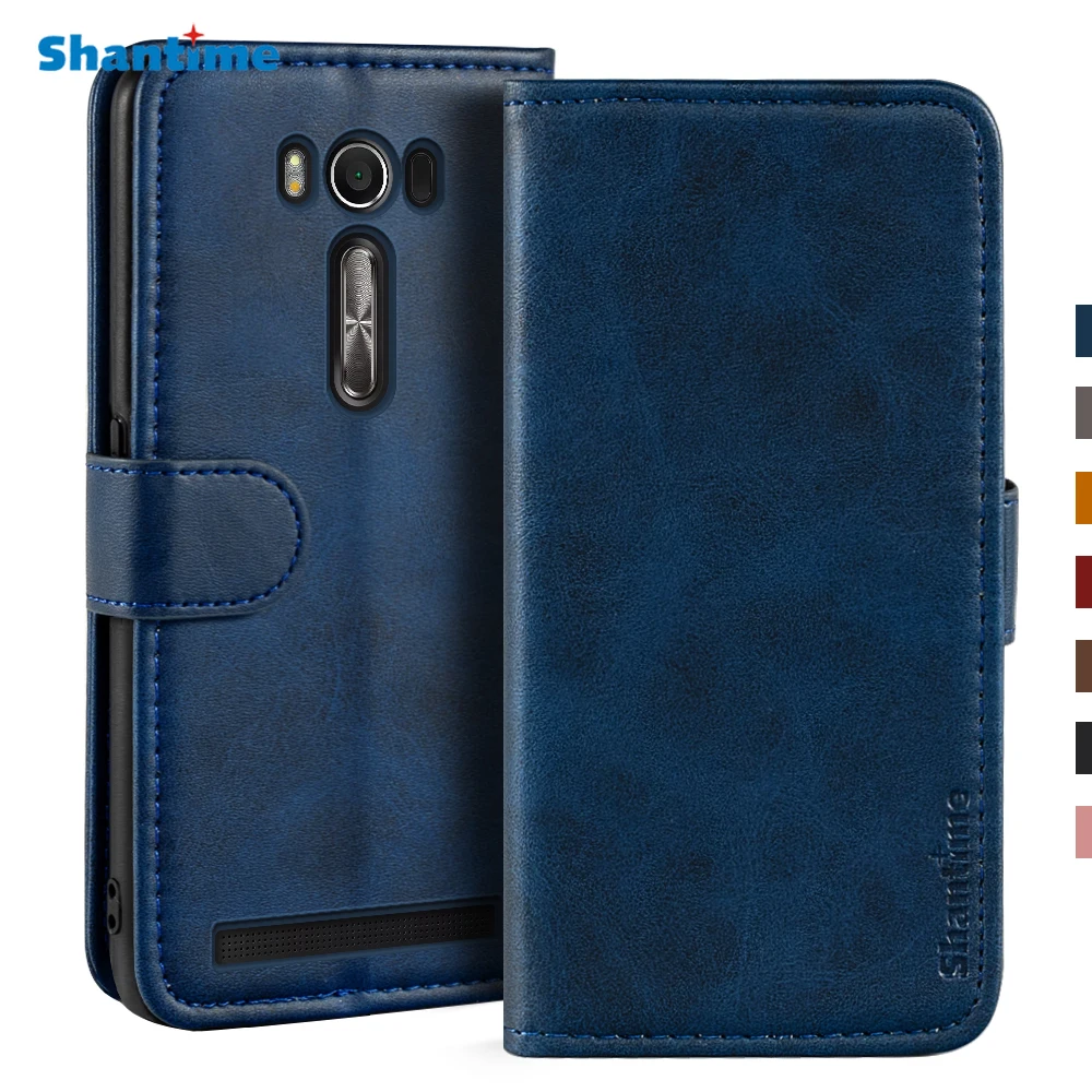 Funda para Asus Zenfone 2 Laser ZE550KL, Funda de cuero con cartera magnética para Zenfone 2 Laser ZE550KL, funda de teléfono con soporte