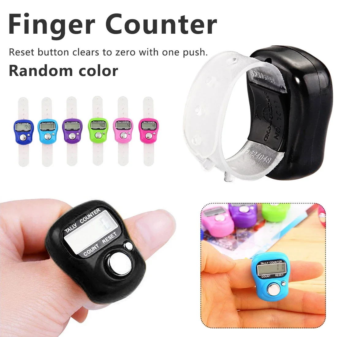 1 Chiếc Giờ Phản Mini Stitch Bút Đánh Dấu Và Hàng Ngón Tay Phản LCD Điện Tử Kỹ Thuật Số Đường Kiến Tạo Phản May Đan Dệt dụng Cụ