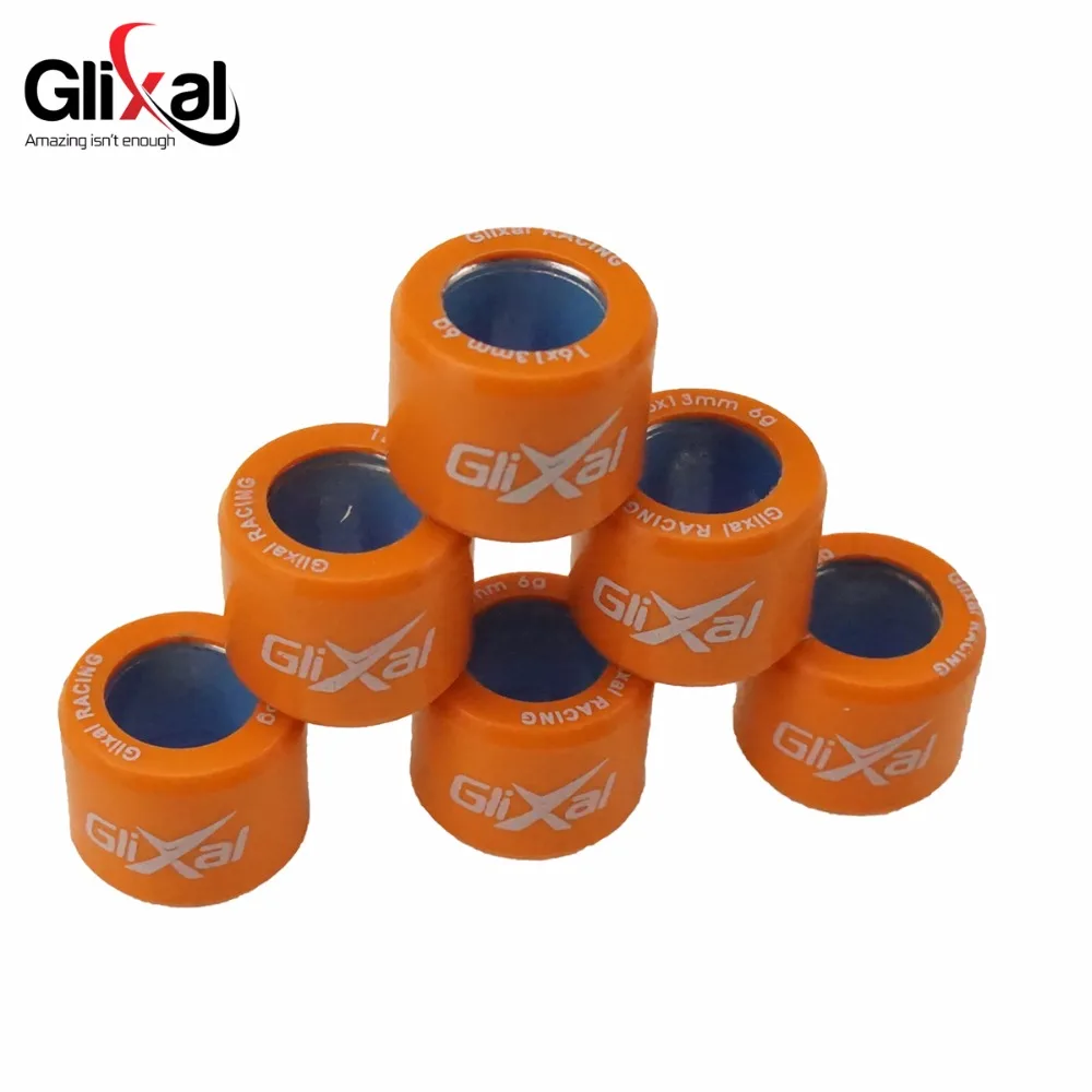 Glixal 16X13mm High Performance Racing Variator Roller Weights Set 139QMB GY6 50cc - 100cc Scooter Moped ATV Go-Kart (5g-10g)