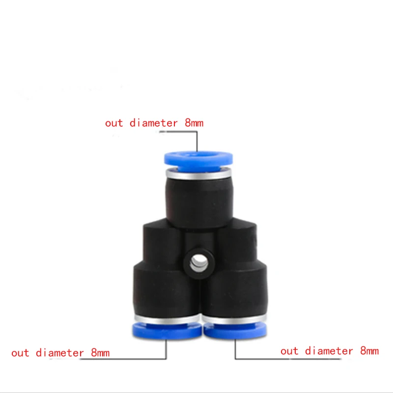 10pcs/lot Quick Coupling Joint For Engraving Machine Pump Straight Joint T-junction Four-way Connection